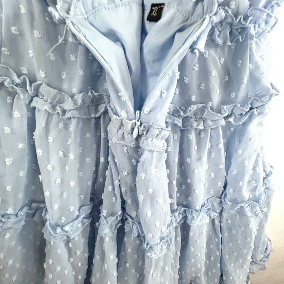 Babydoll Dress Strappy Powder Blue Sz XL ruffle flowy Lolita fairy coquette Y2K - Picture 2 of 9